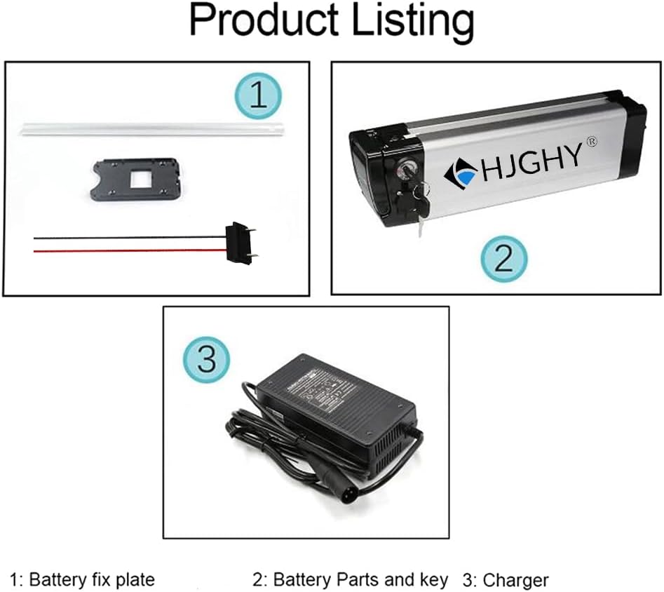 36V 48V 10h 13Ah 15Ah 20Ah Akku für Elektrofahrräder, 52V 13Ah austauschbarer Lithium-Akku für 550W 1000W Falt-E-Bike-Pedelec-Motor