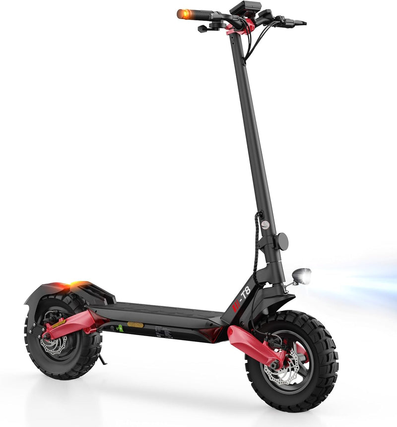 E Scooter mit Straßenzulassung, 10 Zoll Offroad Luftreifen, ABE Elektroroller mit Doppelter Stoßdämpfung