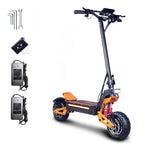 E-Scooter Offroad Elektroroller Schneller E Roller Elektroscooter NFC-Schlüsselloser Start 11 Zoll Allzeitreifen Doppelmotor C-Typ Federung 60V40AH Lithium-Ionen-Akku Maximale Autonomie 100 KM