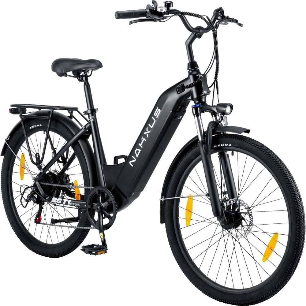 26T1 Elektrofahrrad 26 Zoll E-Bike, 36V 18.2Ah Akku herausnehmbar, 250W Motor, LCD-Display, 7-Gang, Reichweite 90-130 km, 25 km/h, IPX5 wasserdicht für Erwachsene