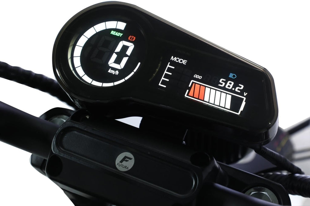 Elektroroller “HL 6.0”, 3000 Watt, 100 km Reichweite, Straßenzulassung, 45Ah Lithium-Akku, Elektro Roller, E-Roller mit Sitz, 50 CCM, Elektro Motorroller, Schwarz