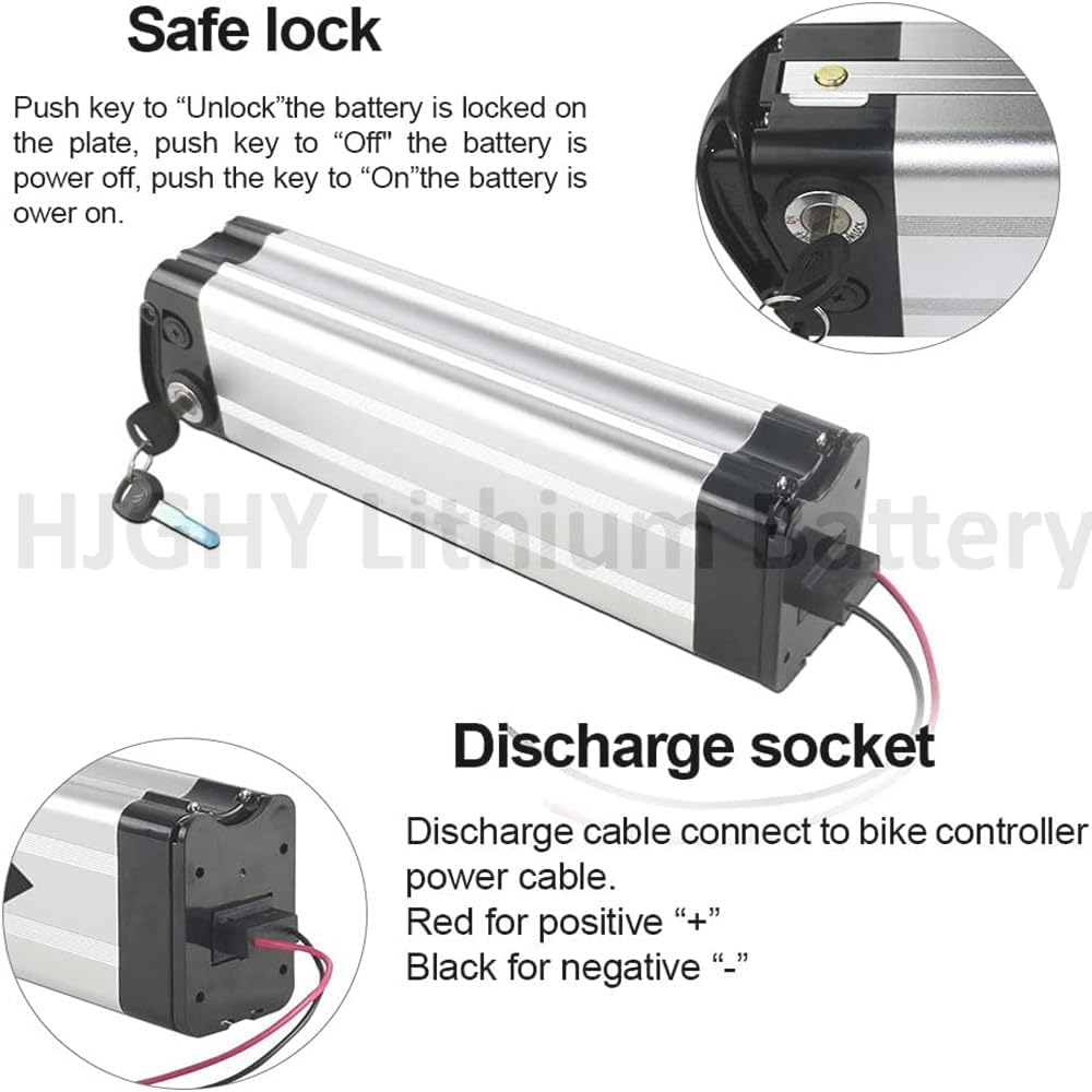 36V 48V 10h 13Ah 15Ah 20Ah Akku für Elektrofahrräder, 52V 13Ah austauschbarer Lithium-Akku für 550W 1000W Falt-E-Bike-Pedelec-Motor