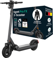 Egret Pro FX E-Scooter mit Straßenzulassung (max. 20 km/h), Reichweite bis 80km, Frontfederung, App Steuerung, Lenker höhenverstellbar+einfaltbar, Zuladung max. 120kg
