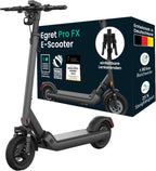 Egret Pro FX E-Scooter mit Straßenzulassung (max. 20 km/h), Reichweite bis 80km, Frontfederung, App Steuerung, Lenker höhenverstellbar+einfaltbar, Zuladung max. 120kg
