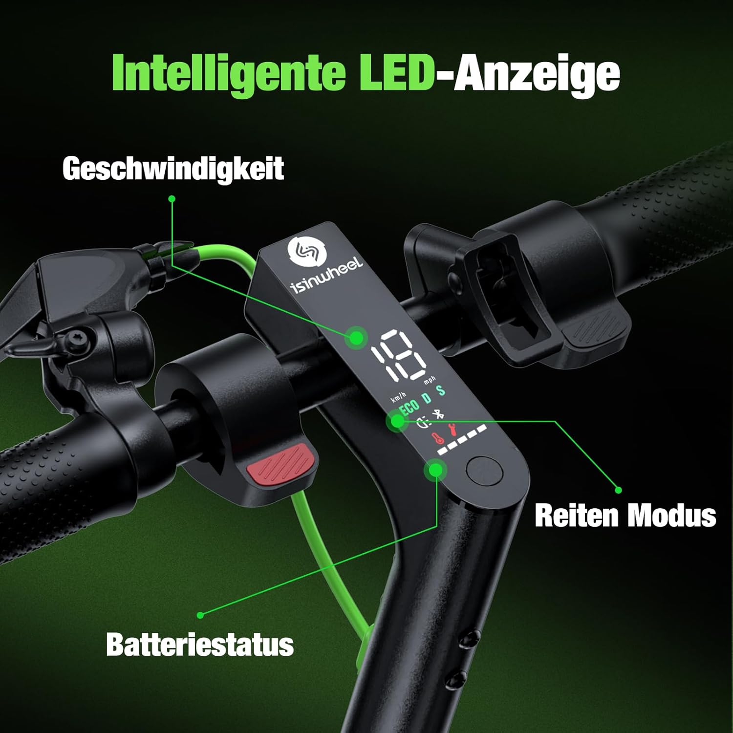 E Scooter mit Straßenzulassung, 350W Motor E Roller mit App, 30KM Reichweite, Elektroroller 120kg Tragkraft, Faltbarer Elektroscooter Erwachsene für den Pendlerverkehr, Mit Electric Scooter-Tasche