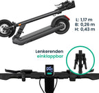 Egret Pro FX E-Scooter mit Straßenzulassung (max. 20 km/h), Reichweite bis 80km, Frontfederung, App Steuerung, Lenker höhenverstellbar+einfaltbar, Zuladung max. 120kg