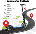 E Scooter mit Straßenzulassung, 350W Motor E Roller mit App, 30KM Reichweite, Elektroroller 120kg Tragkraft, Faltbarer Elektroscooter Erwachsene für den Pendlerverkehr, Mit Electric Scooter-Tasche