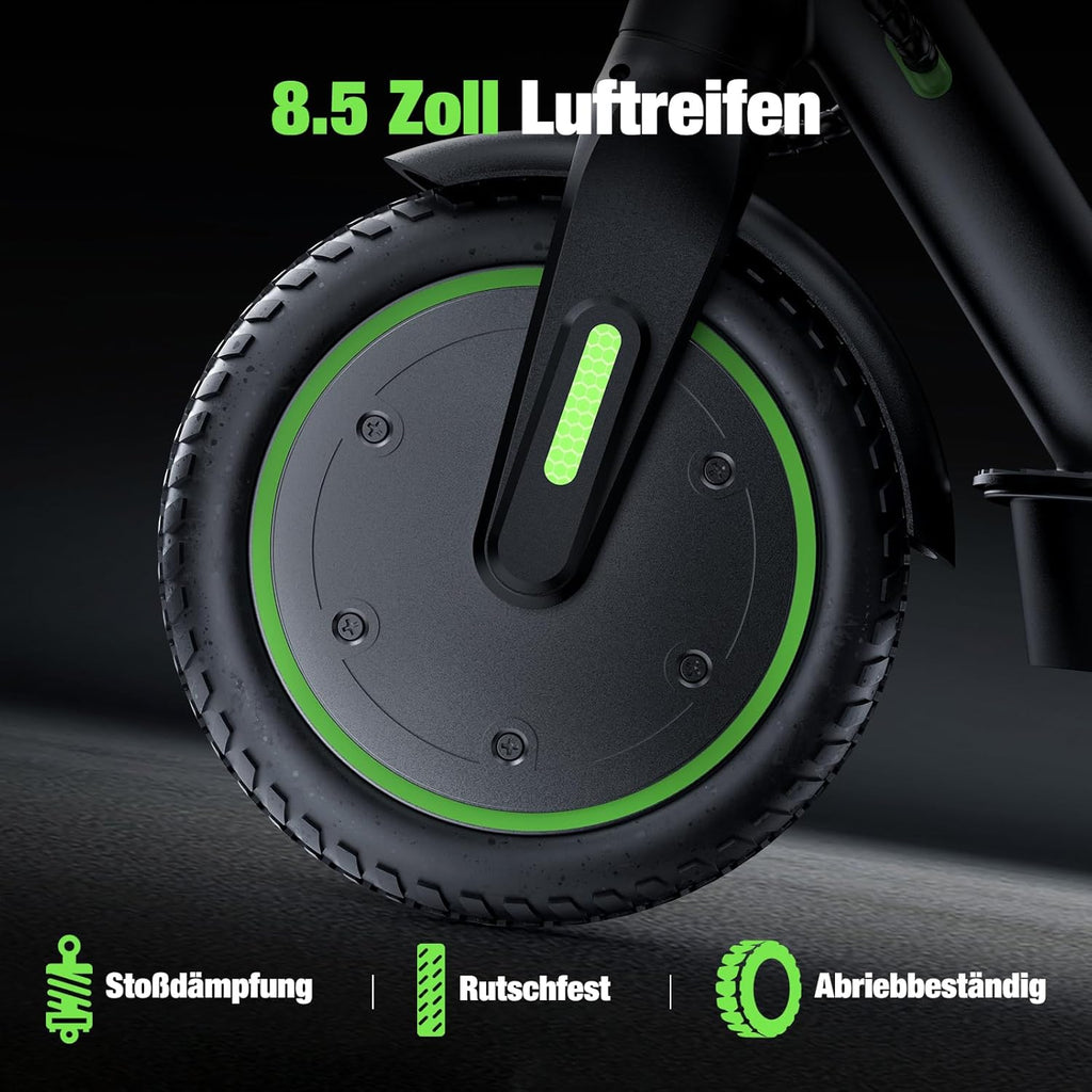 E Scooter mit Straßenzulassung, 350W Motor E Roller mit App, 30KM Reichweite, Elektroroller 120kg Tragkraft, Faltbarer Elektroscooter Erwachsene für den Pendlerverkehr, Mit Electric Scooter-Tasche