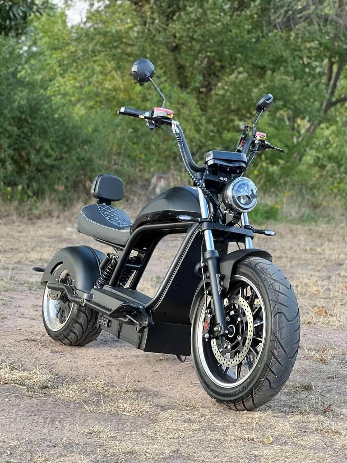 Elektroroller “HL 6.0”, 3000 Watt, 100 km Reichweite, Straßenzulassung, 45Ah Lithium-Akku, Elektro Roller, E-Roller mit Sitz, 50 CCM, Elektro Motorroller, Schwarz