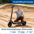 E Scooter mit Straßenzulassung mit Max 70KM Reichweite,10 Zoll Offroad Luftreifen Elektroroller mit Sechs komfortable Stoßdämpfer,Faltbarer E Roller Offroad Belastung bis 150 KG,APP-Sperre Fahrzeug