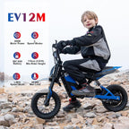 EVERCROSS EV12M Elektro Motorrad Kinder, Elektromotorrad mit 300W Motor, 3 Geschwindigkeitsmodus, 15KM Lange Reichweite, 12 Zoll Luftreifen, Moto Cross für Kinder ab 110cm Körpergröße