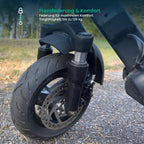 Egret Pro FX E-Scooter mit Straßenzulassung (max. 20 km/h), Reichweite bis 80km, Frontfederung, App Steuerung, Lenker höhenverstellbar+einfaltbar, Zuladung max. 120kg