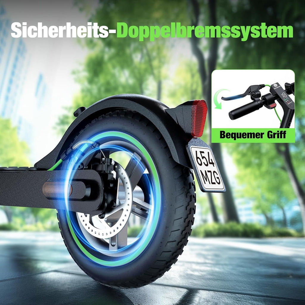 E Scooter mit Straßenzulassung, 350W Motor E Roller mit App, 30KM Reichweite, Elektroroller 120kg Tragkraft, Faltbarer Elektroscooter Erwachsene für den Pendlerverkehr, Mit Electric Scooter-Tasche